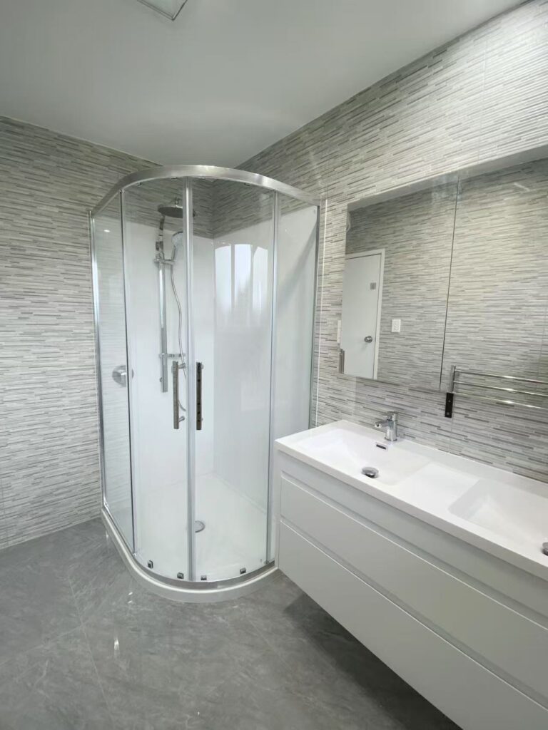 Acrylic shower replacement in Auckland bathroom